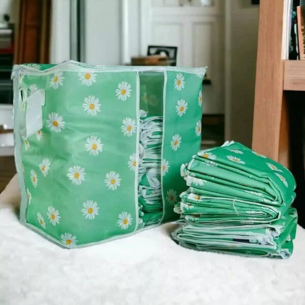 High Quality Flower Printed Storage Bag ( Pack Of 4 )