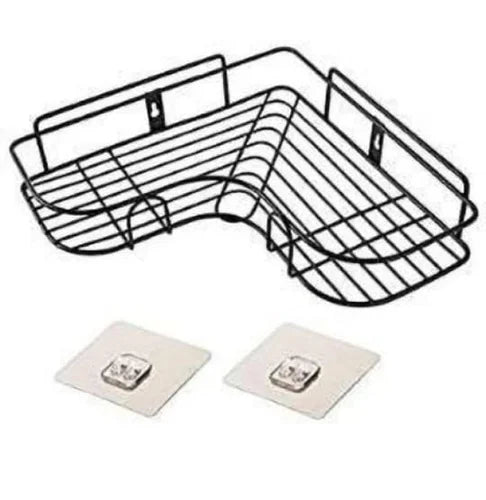 Bathroom kitchen Punch Corner Frame Shower Shelf Wrought Iron Shampoo Storage Rack Holder bathroom accessories