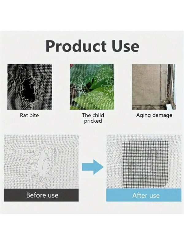 Strong Self Adhesive Window Net Screen Repair Patch Tape For Covering Up Holes Tears Anti Insect Mosquito Mesh