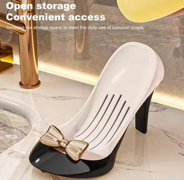 High Heel Shape Soap Holder, Bathroom  Countertop Soap Box, Space Saving Shoe Soap Dish