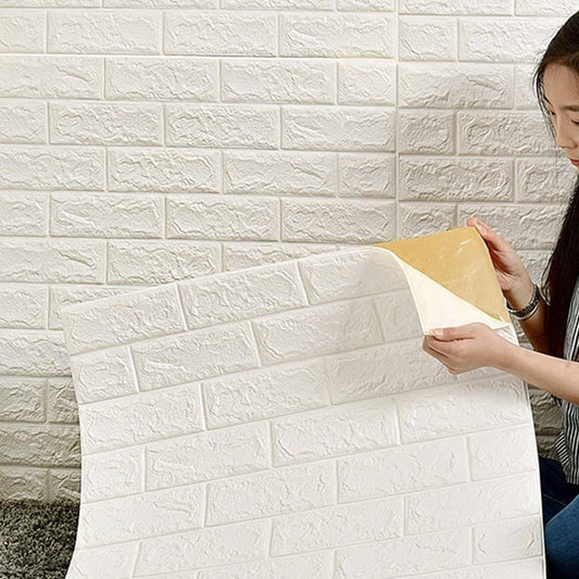 3D Foam Brick Wall Sheets ( Pack Of 3 )