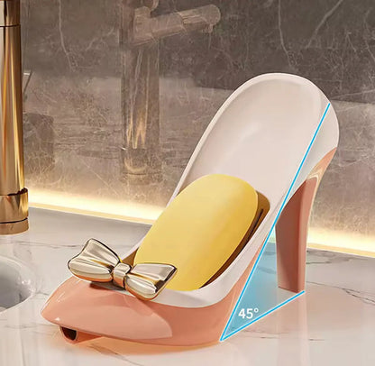 High Heel Shape Soap Holder, Bathroom  Countertop Soap Box, Space Saving Shoe Soap Dish