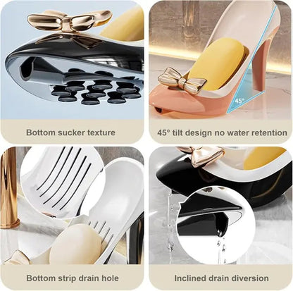High Heel Shape Soap Holder, Bathroom  Countertop Soap Box, Space Saving Shoe Soap Dish