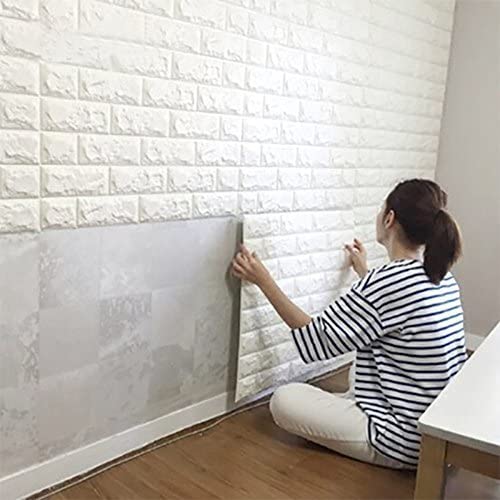 Pack Of 2 3D Brick Wall Self Adhesive Wallpaper Sheets 3mm