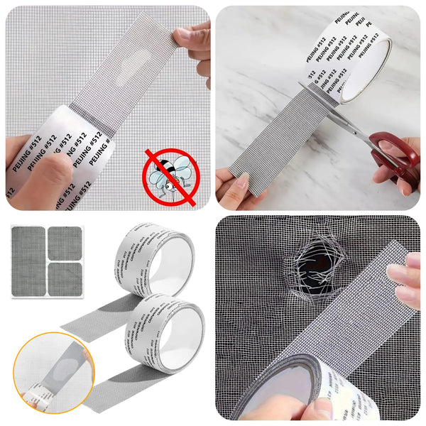 Strong Self Adhesive Window Net Screen Repair Patch Tape For Covering Up Holes Tears Anti Insect Mosquito Mesh
