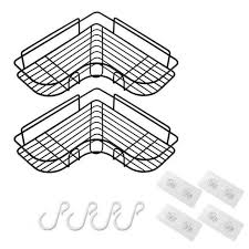 Bathroom kitchen Punch Corner Frame Shower Shelf Wrought Iron Shampoo Storage Rack Holder bathroom accessories