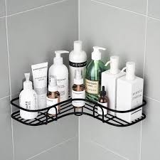 Bathroom kitchen Punch Corner Frame Shower Shelf Wrought Iron Shampoo Storage Rack Holder bathroom accessories