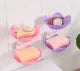 Wall- Mounted Drain Soap Box Double Layer Flower Shaped Soap Tray