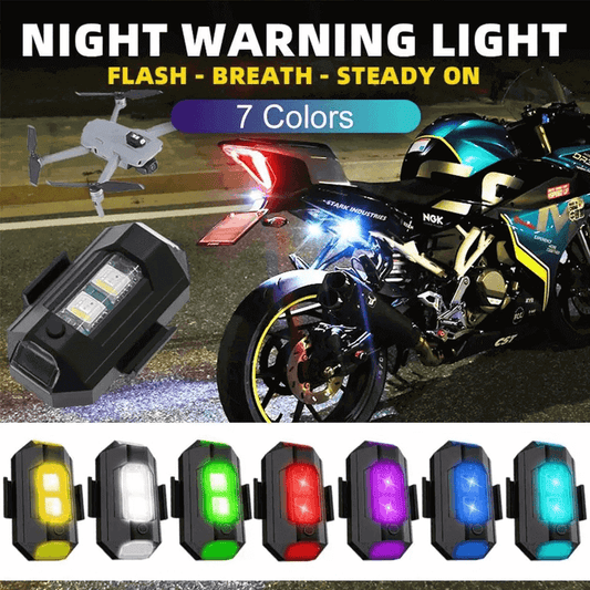Rgb LED Aircraft Strobe Lights for Cars, Colorful LED Light Interior, Wireless Emergency Lights for Car, Multi-mode USB Charing Underglow Warning Lights for Cars Motorcycle